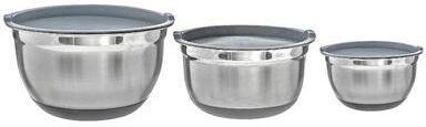 IH Casa Decor German Bowl With Grey Lids And Anti Skid Base