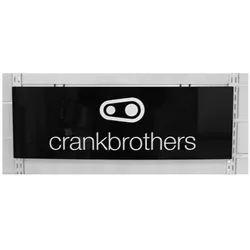 Crankbrothers Logo Header Schild, black/white