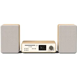 Pure Classic Stereo (Bluetooth, CD Player, Spotify Connect, WLAN, 2x 50 W), Stereoanlage, Braun, Weiss