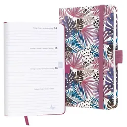 Sigel Buchkalender Wochenkalender »Jolie - Violet Jungle Fever« 2027 A6