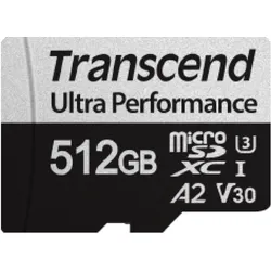 Transcend Ultra Performance (512 GB, microSDXC, U3, UHS-I), Speicherkarte, Schwarz