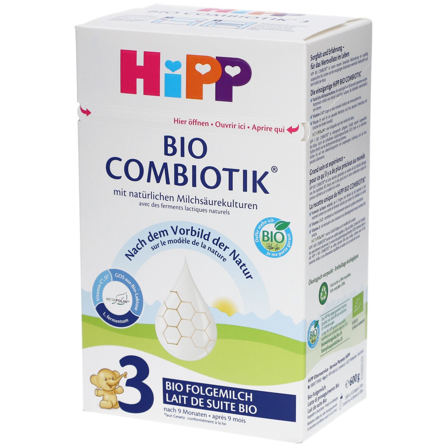 Hipp 3 Bio Combiotik 600 g Pulver