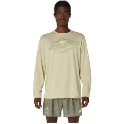 ASICS, Herren, Sportshirt, Fujitrail Logo Langarm-Oberteil Grün (M), Grün