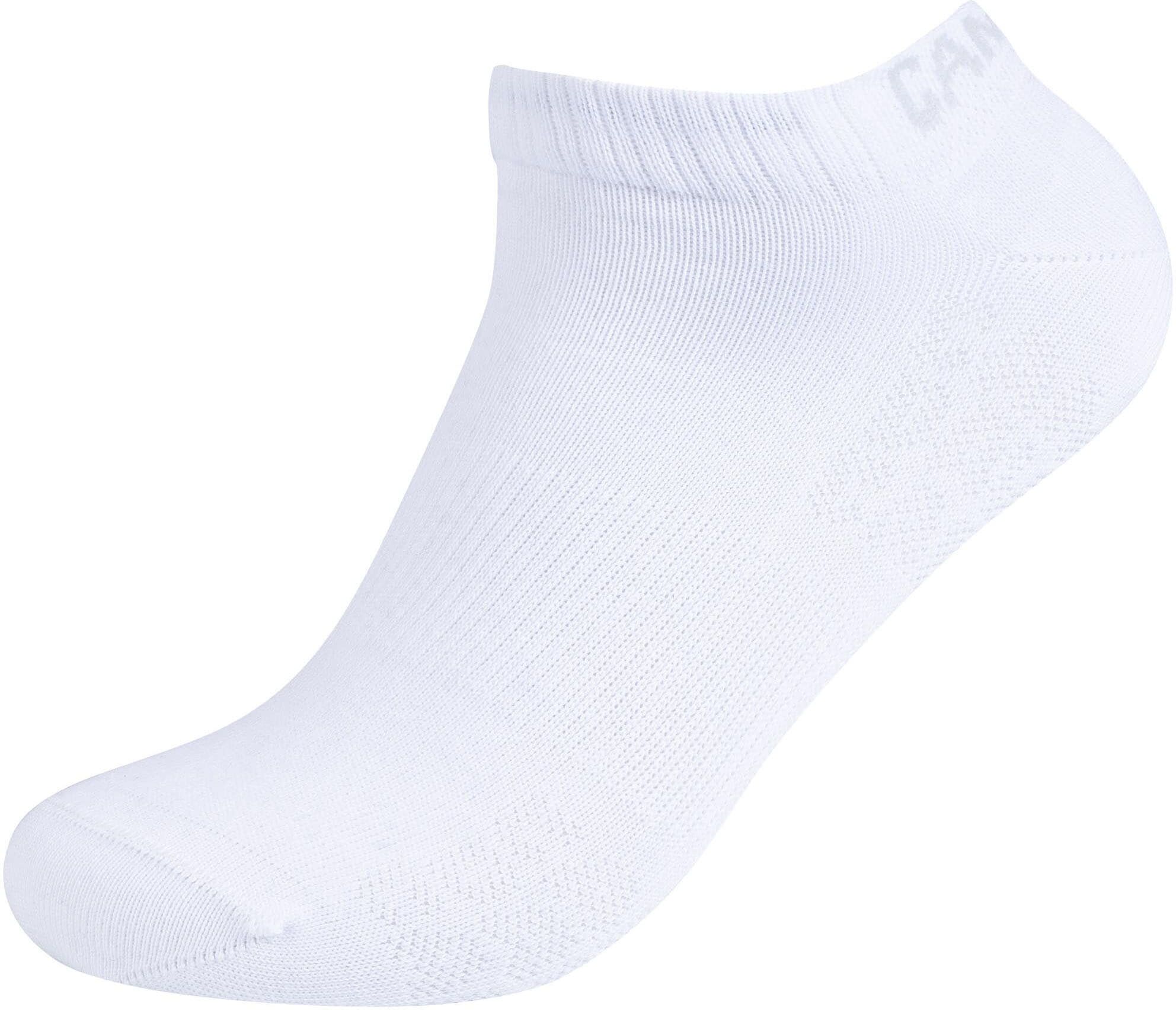 Kurzsocken CAMP DAVID "mesh ventilation", Herren, Gr. 39-42, weiß, Baumwollmischung, unifarben, Socken Kurzsocken, mit dezentem Markenlogo