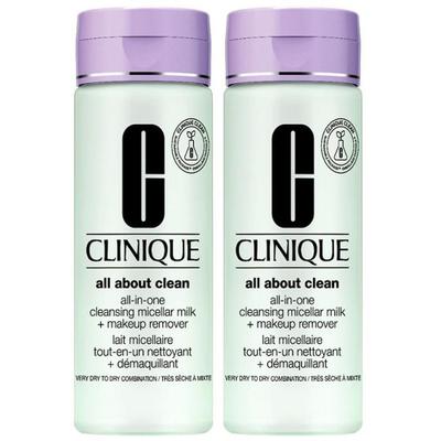 Clinique All About Clean All-in-One Cleansing Micellar Milk + Make-Up Remover 1 & 2 x2 2x200 ml Reinigungsmittel