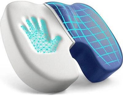 Uplifted Goods Ergonomic Memory Foam Seat Cushion For Home Office Comfort blue