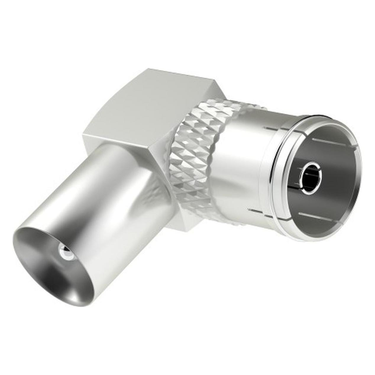 Hama Antennen-Adapter, Koax-Stecker - Koax-Kupplung, 90° (Stecker und Verbinder) (00205202)