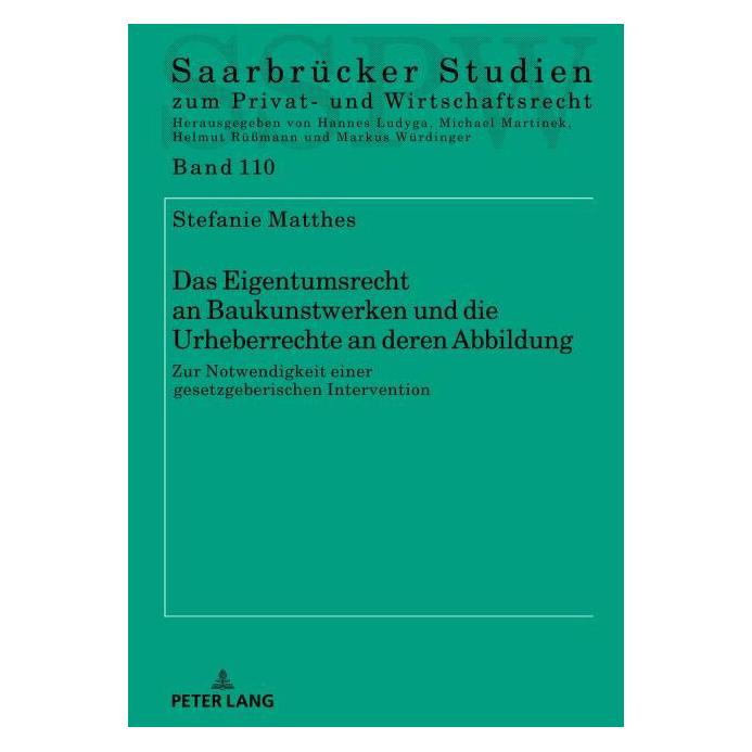 Peter Lang Matthes:Das Eigentumsrecht an Baukunstw (67842179)