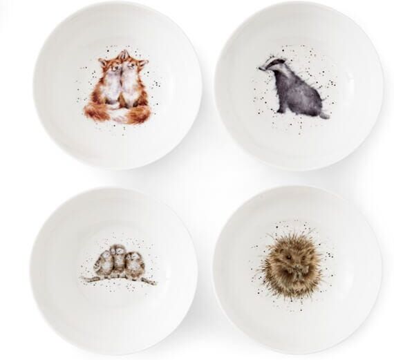 Wrendale Designs Set of 4 Woodland Animals Cereal Bowls