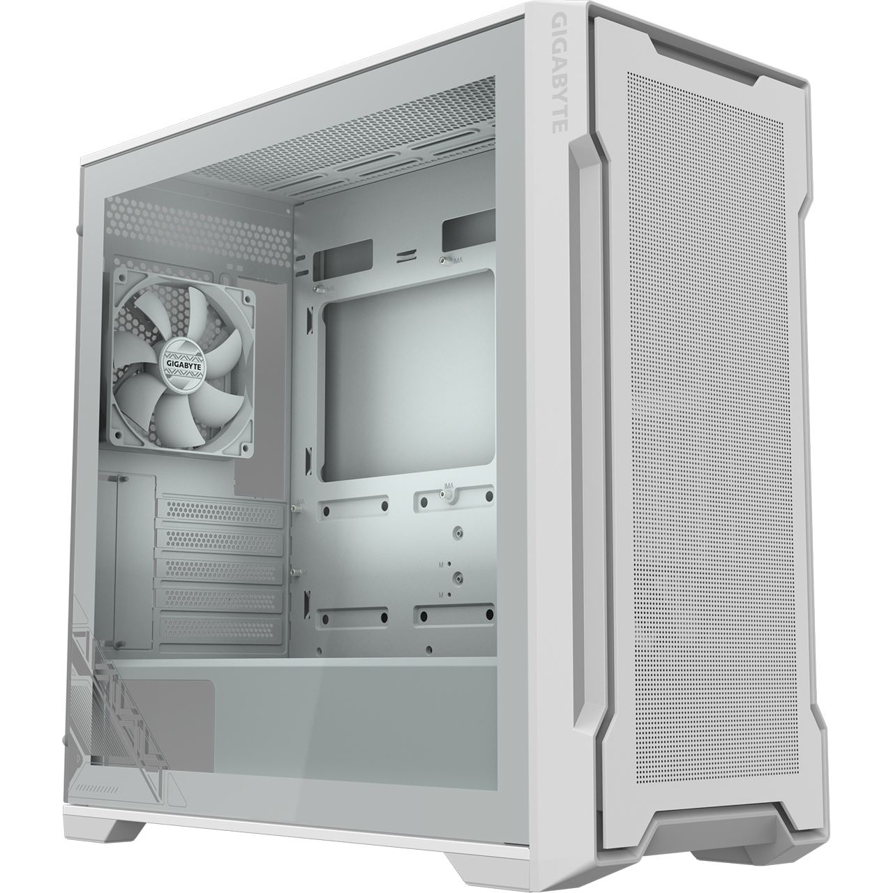 Gigabyte C102 GLASS Mini Tower ohne Netzteil weiss