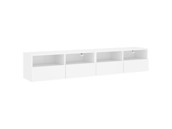 Kaorsrow TV Lowboard Schwebend 2 STK, Wandboard Set Weiß 80x30x30 cm Platzsparende Hängeschränke fürs Wohnzimmer: Zwei Hängeboards bieten geordneten Stauraum ohne Grundfläche zu belegen.