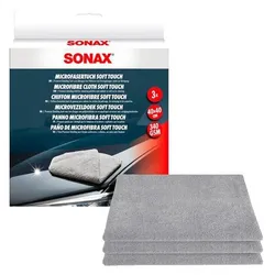 SONAX Mikrofasertücher »soft touch« 3 Stück grau, 40 cm