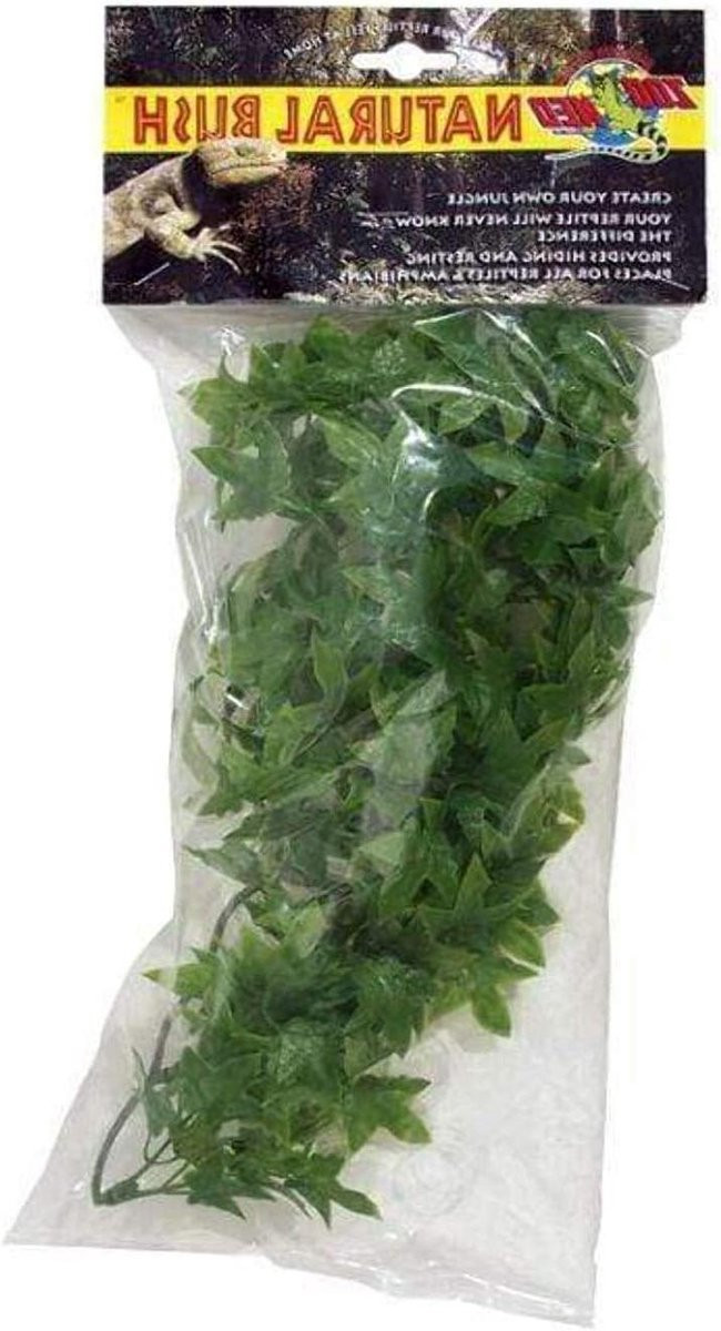 Kunststof Terrarium Plant - Groene Nep Plant voor Reptielen - Zwart - Groot
