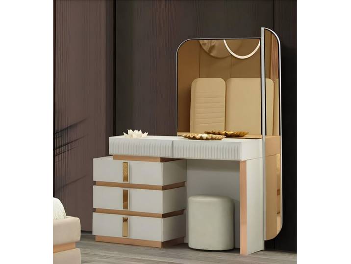 JVmoebel Schminktisch Beiger Schminktisch mit Spiegel und elegantem Design (Schminktisch mit Spiegel), Made in Europa