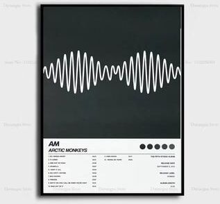 Inspired Finds Arctic Monkeys Album Cover Canvas Poster Wall Art For Room Decor am Monochrome Iconic Cover 15.75x19.69in (no Frame)