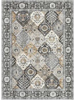 Garvee Washable Vintage Area Rug - Traditional Oriental Medallion Floral Design