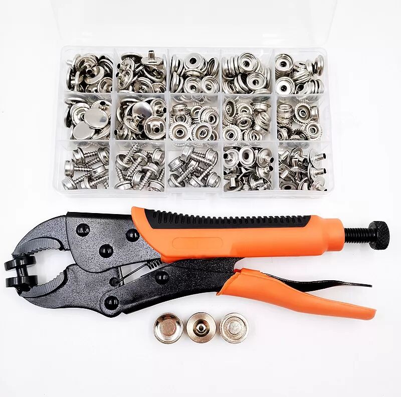 INF Edelstahl-Druckknopf-Werkzeugsatz, 60er-Pack