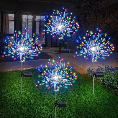 Perfect Picks Market Solar Firework Fairy Lights Outdoor Garden Pathway LED Decor multicolor