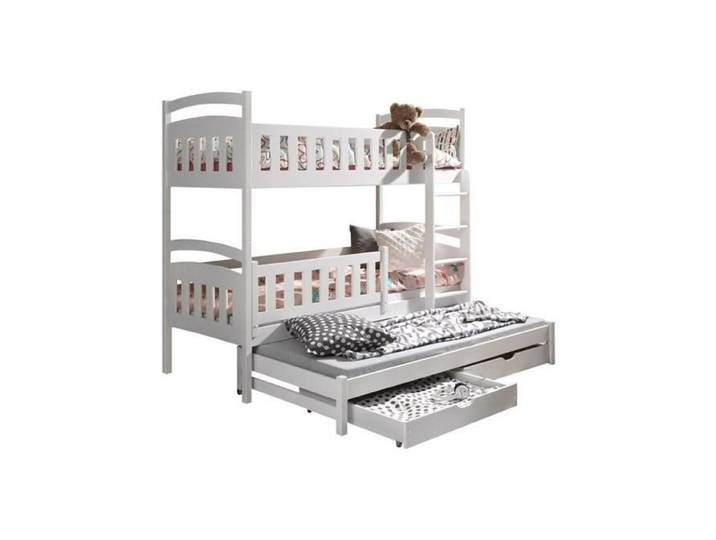 Lit superposés pour chambre enfant - Lit superposé Vista 103 344501 - Blanc - 208x96x164cm