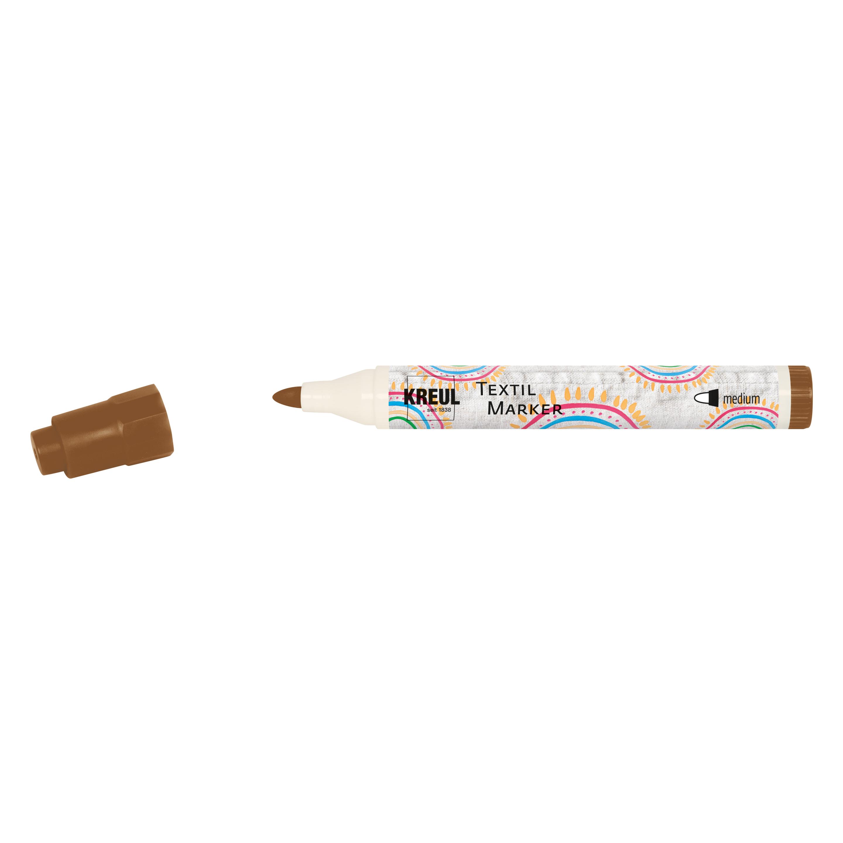 Kreul Textilmarker JAVANA "texi m"x medium", braun (1x) (90764)
