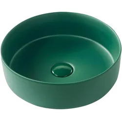 AUFSATZWASCHBECKEN Dunkelgrün 37 cm Keramik Gudar
