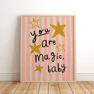 Uplifted Finds Magic & Fondness Nursery Canvas   Unicorn Garden Quote Art   Executive Junior Suite & Sanctuary Decor wo238 30 X 45 Cm No Frame