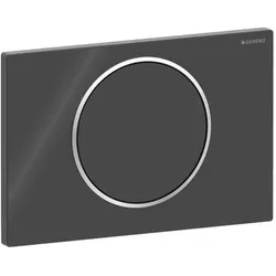Geberit Sigma 10 Round Betätigungsplatte 115758KM5 schwarz, hochglanz-verchromt
