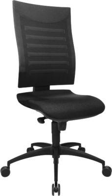 Schäfer Shop Pure Bürostuhl SSI PROLINE S1, Synchronmechanik, ohne Armlehnen, 3D-Netz-Rückenlehne, Bandscheibensitz, schwarz/schwarz