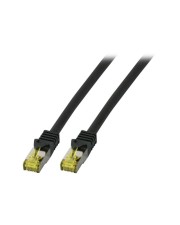 EFB Elektronik RJ45 Patchkabel S/FTP Cat.6A LSZH Cat.7 Rohkabel 5m schwarz Kupfer Schwarz (MK7001.5B)