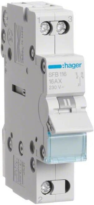 Hager Interrupteur de groupe 1P 16A SFB116 (SFB116)