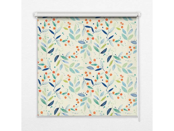 Tulup Innenrollo - Fensterrollo - Rollo - 100x140 cm - Eberesche, Grün, Kunststoff, Rechteckig, 100x140x0.5 cm, Heimtextilien, Vorhänge, Rollos