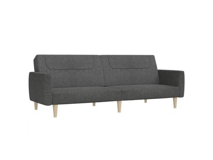 Makastle SchlafSofa Couch 2 Sitzer Dunkelgrau Stoff