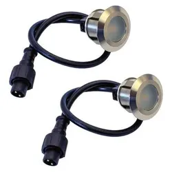 Diebold, Gartenbeleuchtung, Edelstahl LED Bodeneinbaurleucht,2er Set (50 lm, IP67)