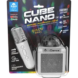 KARAOKE CUBE with Disco Ball lighting + 1 Wireless Microphone