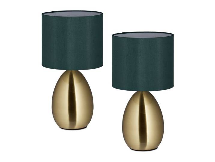 Relaxdays Nachttischlampe 2er Set