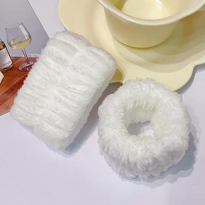 Fusion Finds Microfiber Wrist Wash Bands For Face Washing Soft Absorbent Skincare Wrist Cuffs Set white