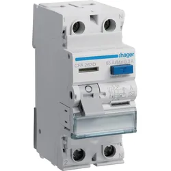 Hager CFA263D Fehlerstromschutzschalter 2 polig 6kA 63A 300mA Typ A
