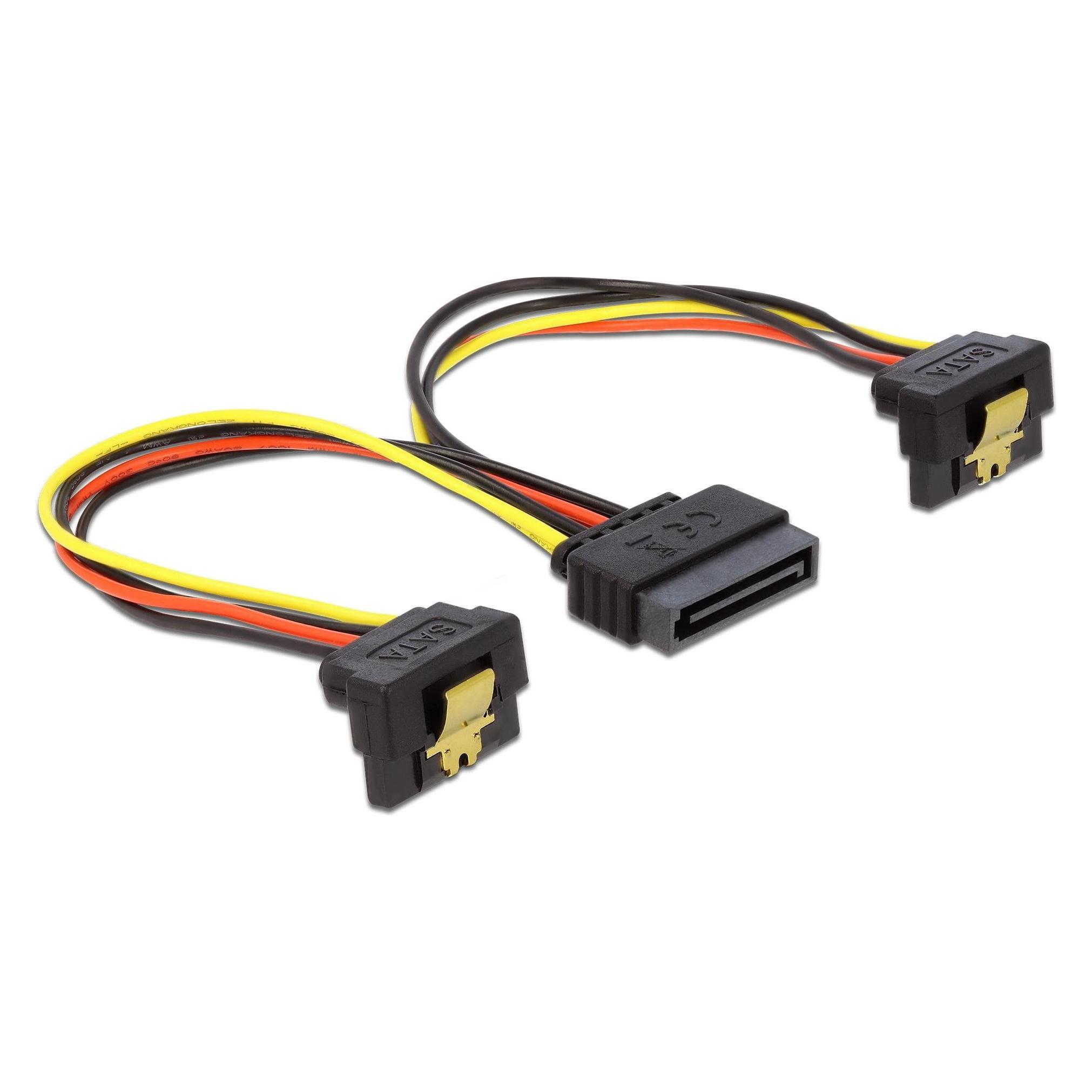 Delock SATA zu 2x SATA gewinkelt (15 cm, SATA) (60128)