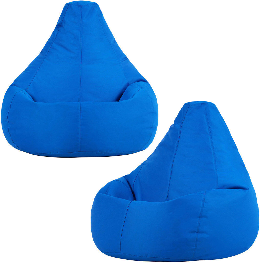 icon Dalton Medium Beanbag Outdoor Black Set of 2 Blue Medium