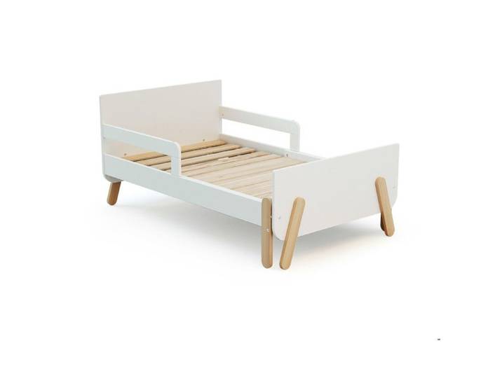WEBABY - Lit enfant extensible en bois 80x140-165-190 PIRATE - Blanc Blanc - 80x140