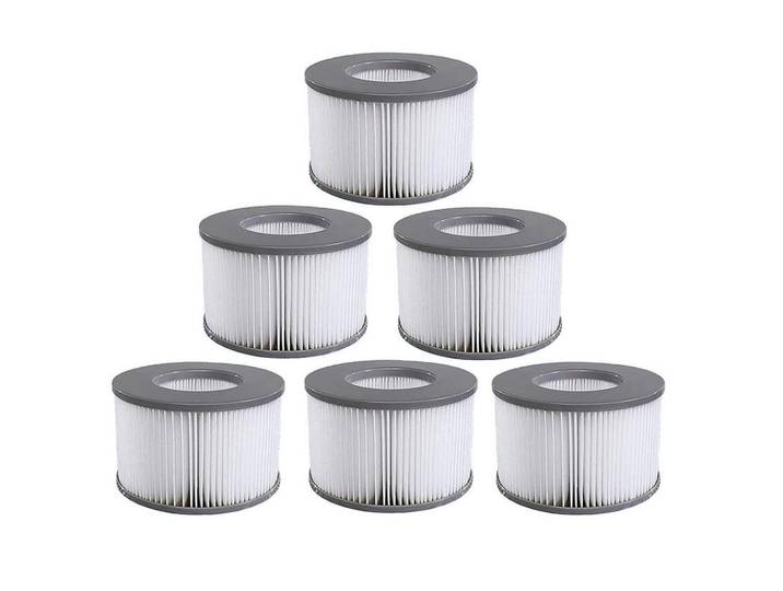 Filterkartusche 6-teiliges Set für Whirlpools und Spas, Grau, Kunststoff, 11x8x11 cm, Freizeit & Co, Pools & Wasserspaß, Poolzubehör