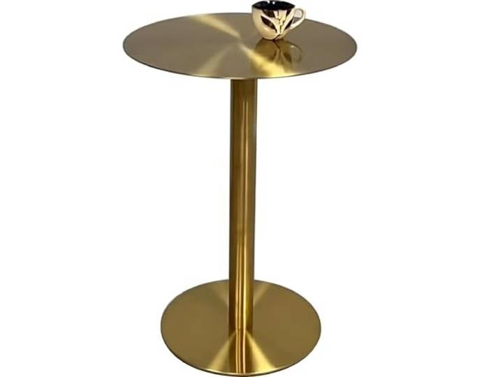 Lonmrrton Runder Beistelltisch Goldener Couchtisch, Edelstahl-Bartisch Cocktail-Bistrotisch Esstisch für Küche Wohnzimmer Schlafzimmer Balkon (Size : 60x60x75cm)