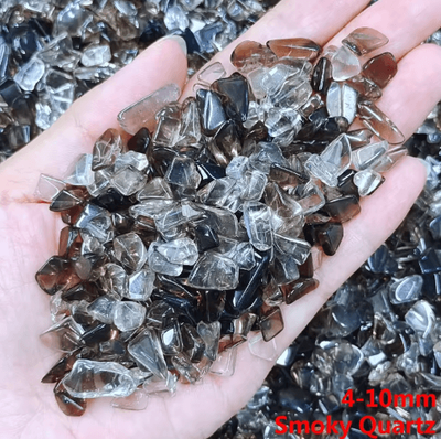 Inspire Picks Natural Quartz Crystal Stone Chips Healing Gravel For Aquarium & Home Decor smoky Quartz 50g