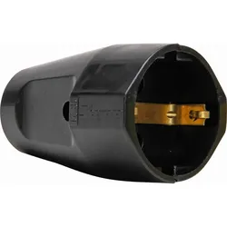 Kopp 182105009 Kunststoff-Schutzkontakt-Schalenkupplung, bruchfest, für Kabelquerschnitt bis 3x1,5mm2, Farbe: schwarz  - 10 Stück