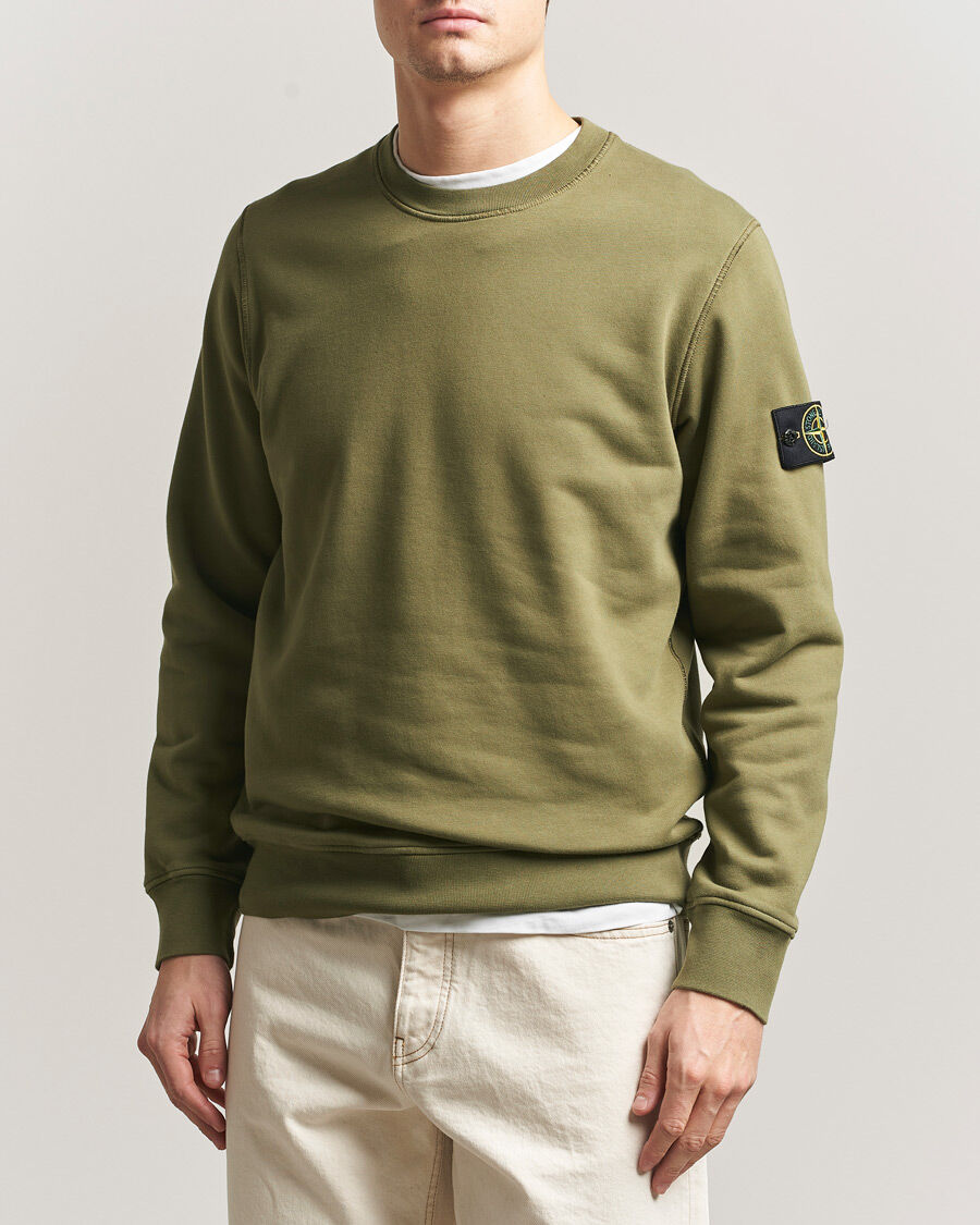 Stone Island Garment Dyed Fleece Sweatshirt Military Green men M Grøn