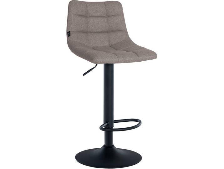 CLP Barhocker Stoff Grau, Metall, 43x87x46.5 cm, Esszimmer, Barmöbel, Barhocker