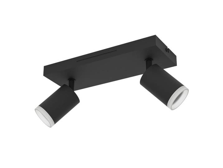 Eglo Led-Deckenstrahler, Schwarz, Metall, 10.5x8.0x25.0 cm, Farbwechsler, schwenkbar, Farbtemperaturwechsler, einfach zu transportieren, Lampen & Leuchten, Innenbeleuchtung, Spots & Strahler, Deckenspots