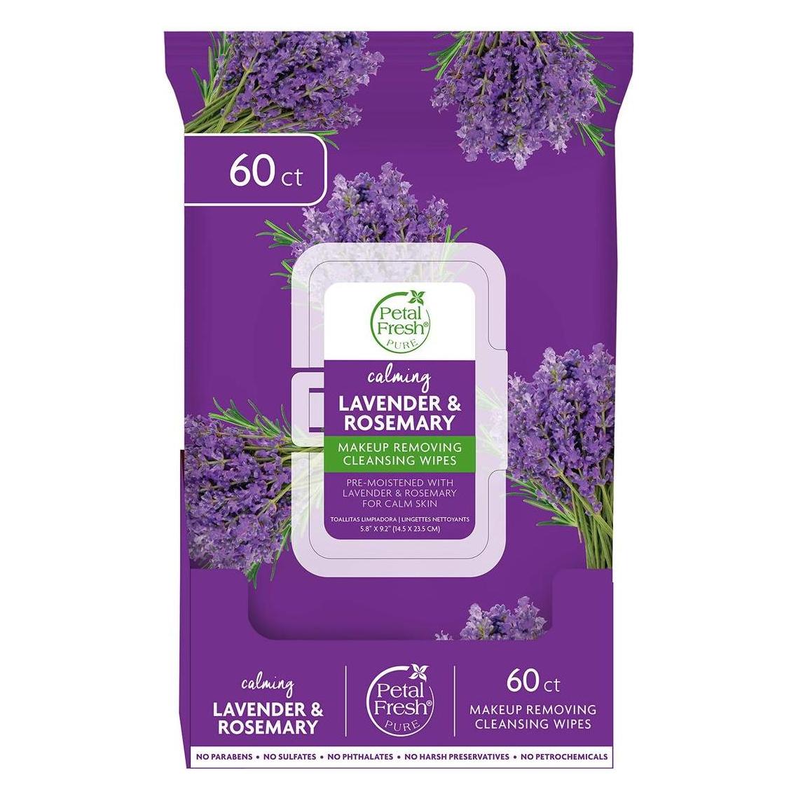 Petal Fresh - Pure Lavender & Rosemary Makeup Removing Wipes (Reinigungstücher Gesicht) (PF70308)