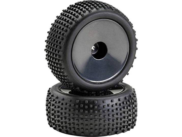 Absima 1:10 Buggy complete wielen Pin line Disk zwart 1 paar