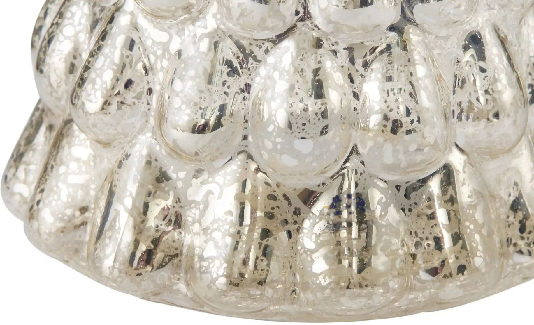 HOME STORY Deko LED Tannenbaum   ¦ silber ¦ Glas,Kunststoff ¦ Maße (cm): H: 31,3